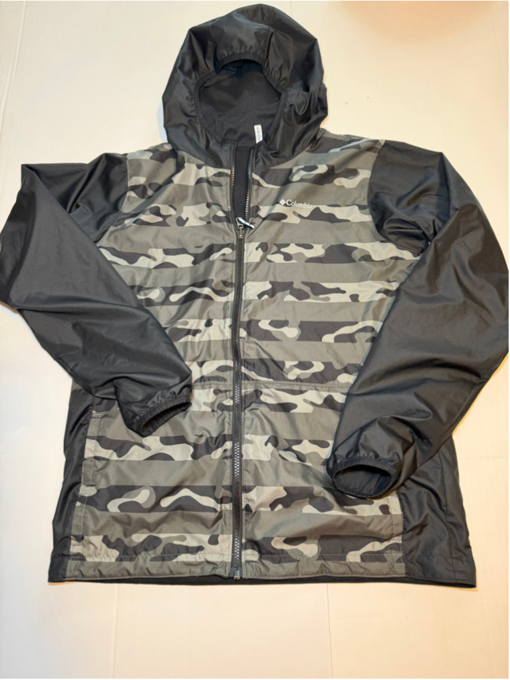 Boys Columbia Reversible Camo Pixel Grabber Jacket XL Black Grey